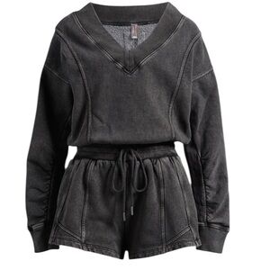 Free People Intercept Romper Black XL